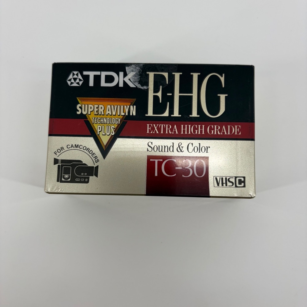 TDK EHG Extra High Grade TC-30 VHS-C Video Cassette Tape Super Avilyn Plus